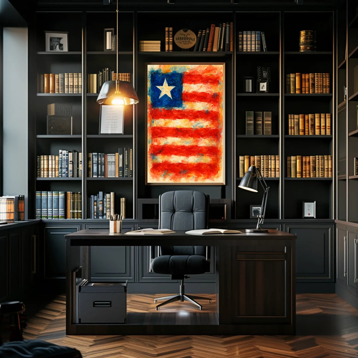 Abstract American Flag Poster