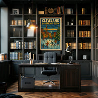 Cleveland Lakefront Glow Poster