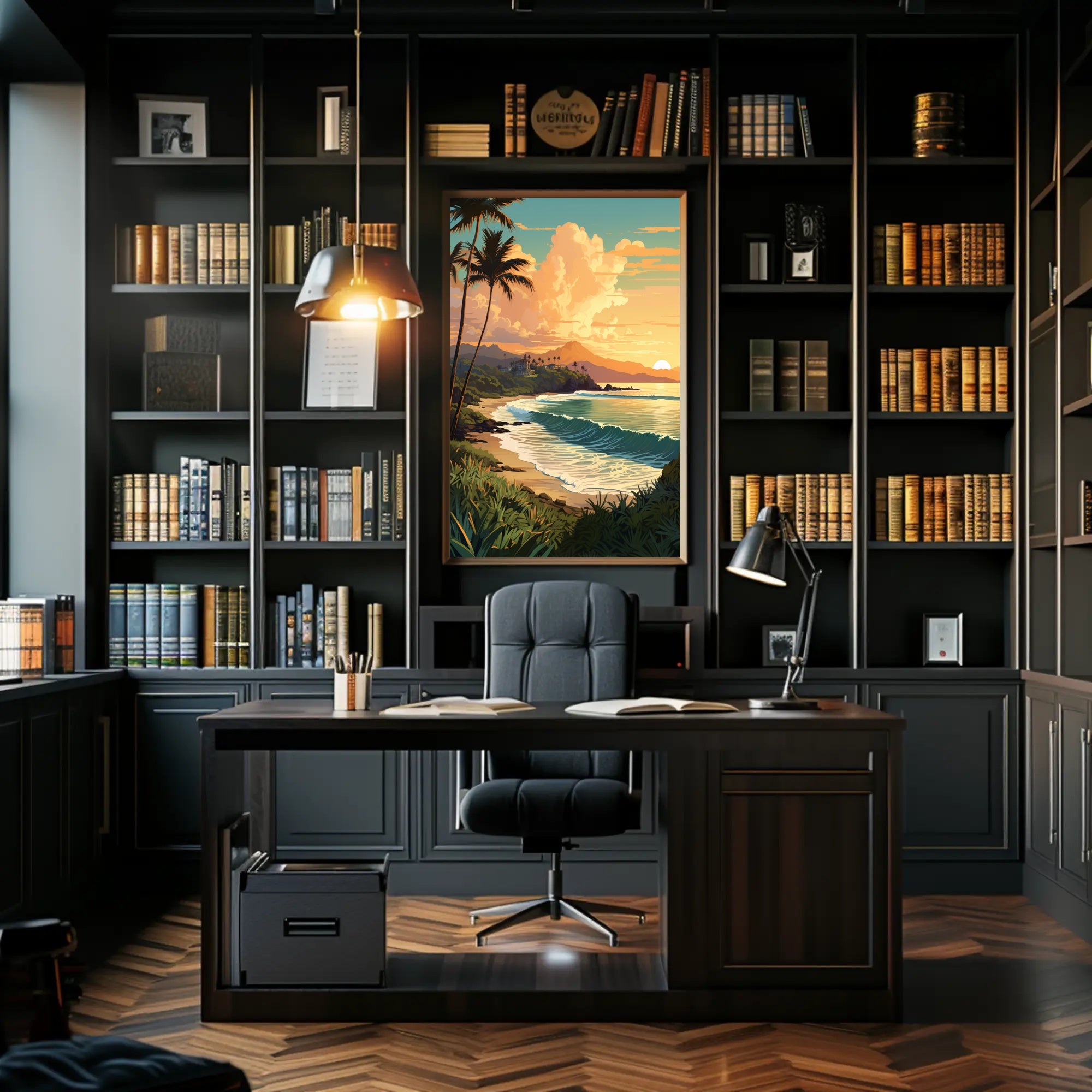 Tropical Sunset Serenity Poster