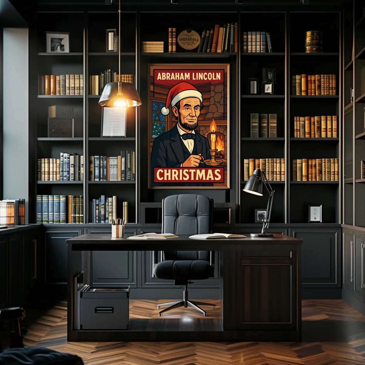 Abraham Lincoln Christmas Poster