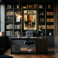 Trump Visionary Patriotic Leadership Cinematic Poster