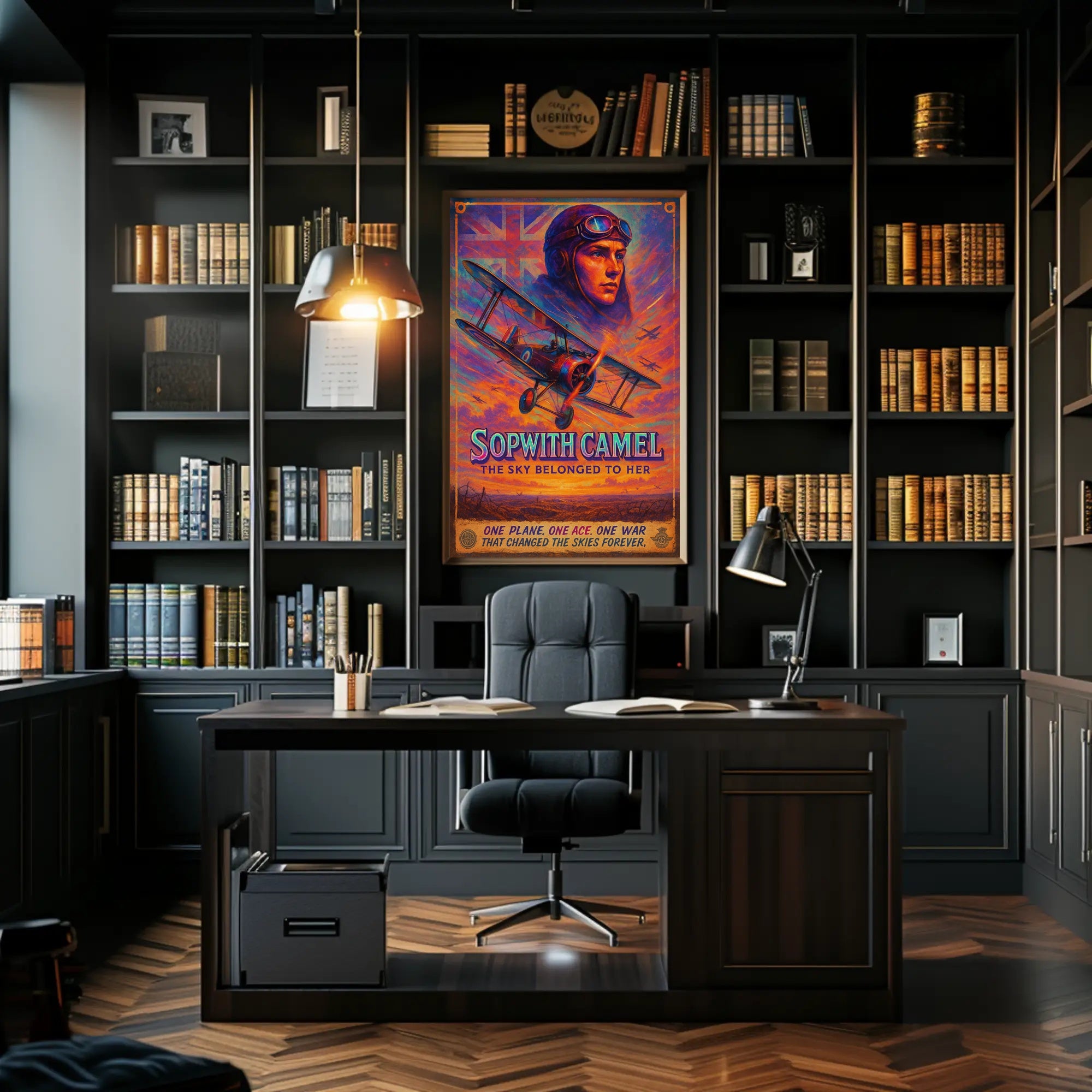 Sopwith Camel Aviation Poster: Bold Historical & Nostalgic Art