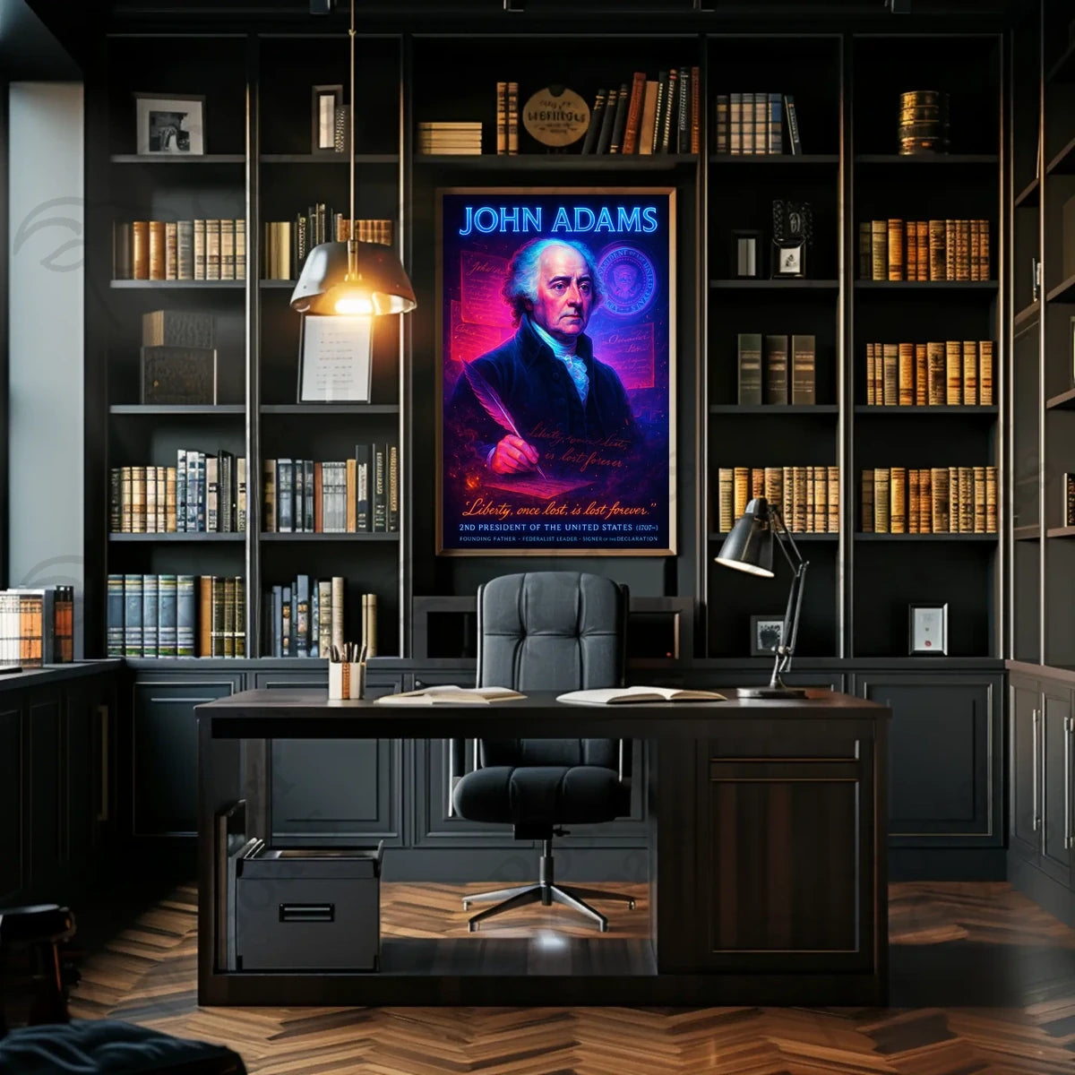 John Adams Portrait in Historical or Presidential Poster