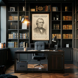 Andrew Johnson 17th President Sketch Poster Art Print for Home Decor PosterGoat