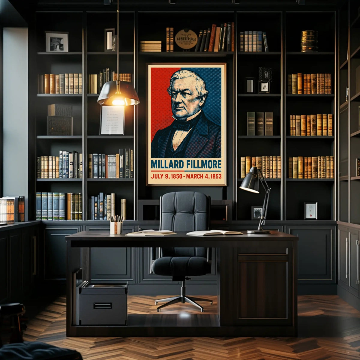 Millard Fillmore Presidential Term Vintage Collector Poster