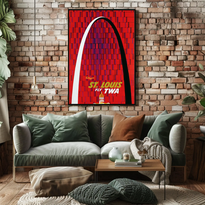 St. Louis TWA Travel Poster