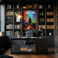 Austin, Texas Vibrant Cityscape Poster