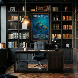 Triggerfish Ocean Art Print: Educational Animal Poster