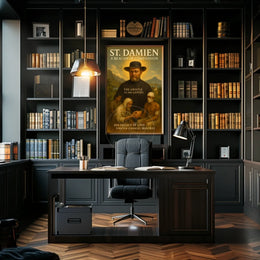 St. Damien Inspirational Legacy Vintage Heritage Poster