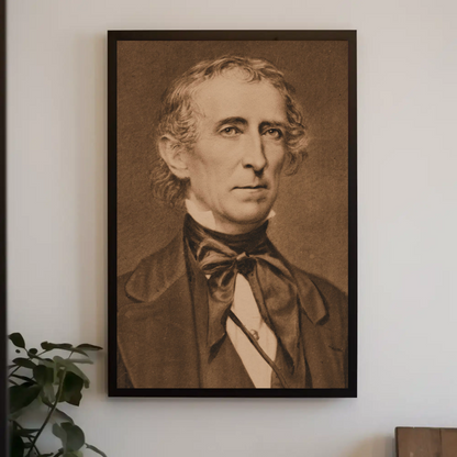 John Tyler 10th President Sepia Photo