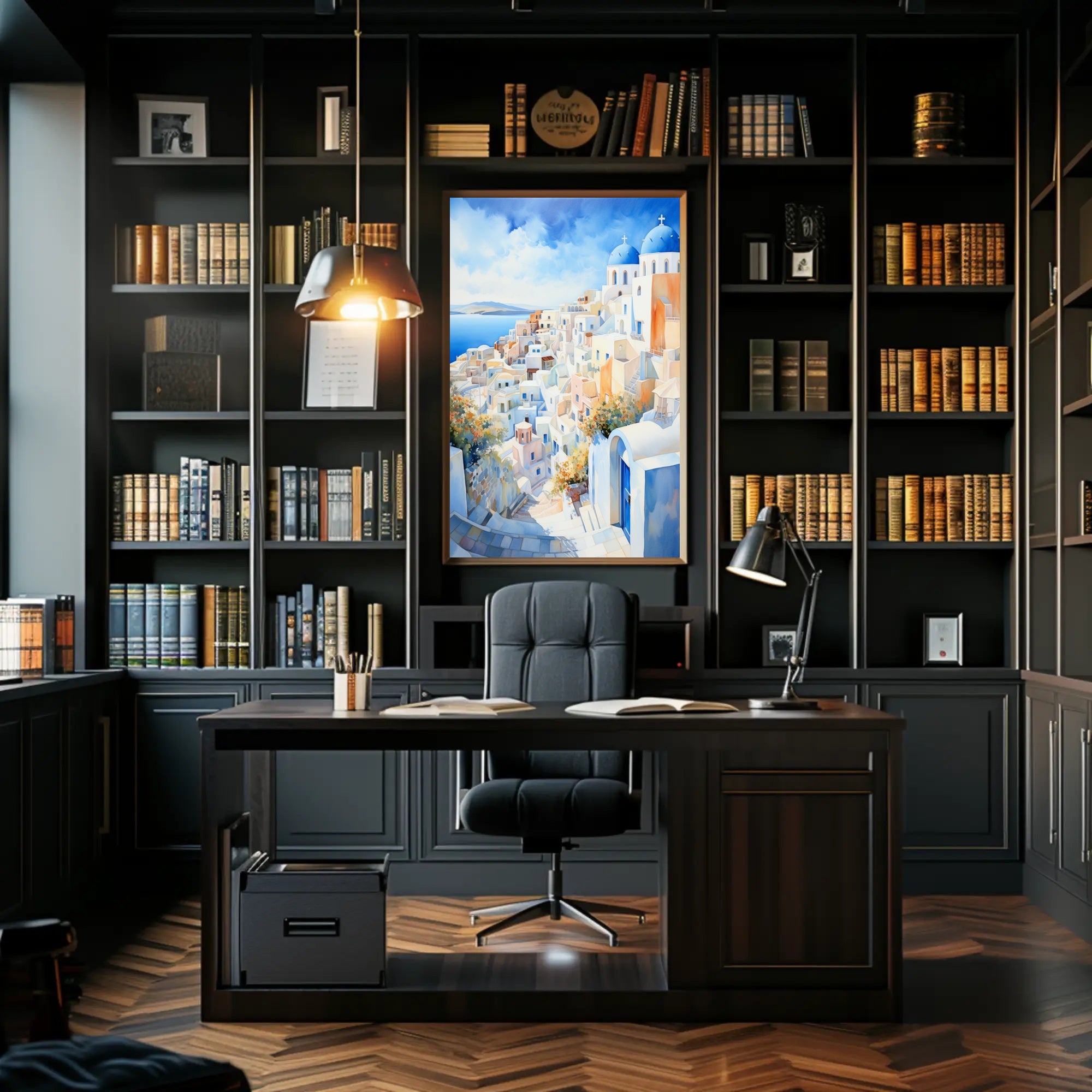 Santorini Serenity Poster