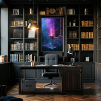 Mystical Chalice in Enchanted Stone Chamber Poster PosterGoat