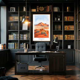 Sossusvlei Namibia Desert Watercolor Travel Poster PosterGoat