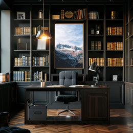 Majestic Alpine Landscape Photorealistic Mountain Poster