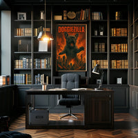 Doggiezilla Poster Real World Scenery Wall Art 18x24