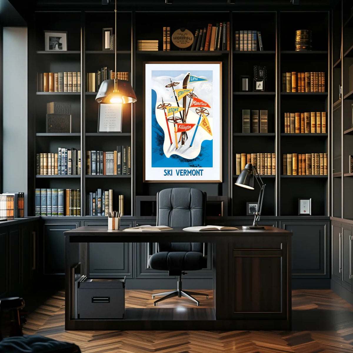 Ski Vermont Adventure Poster