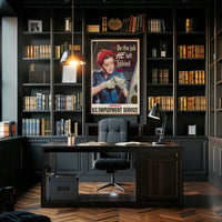 Rosie the Riveter WWII Propaganda Vintage Poster