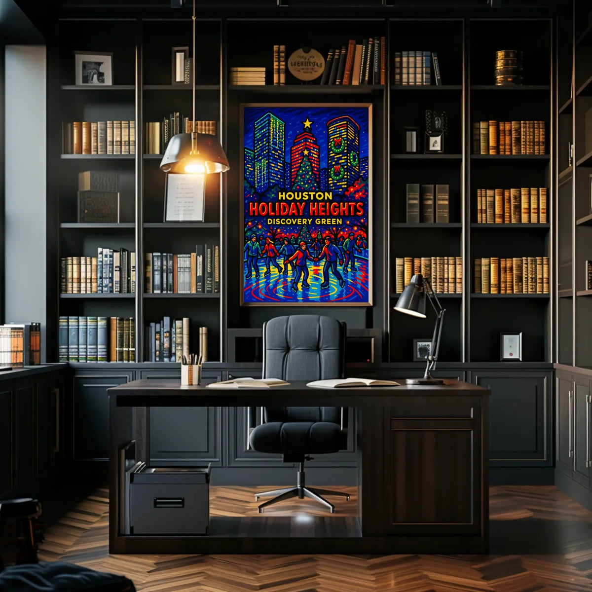 Houston Holiday Heights Poster