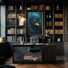 Mythical Sea Monster in Fantastical Underwater Adventure Poster PosterGoat