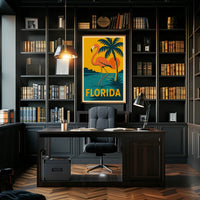 Florida Flamingo Poster
