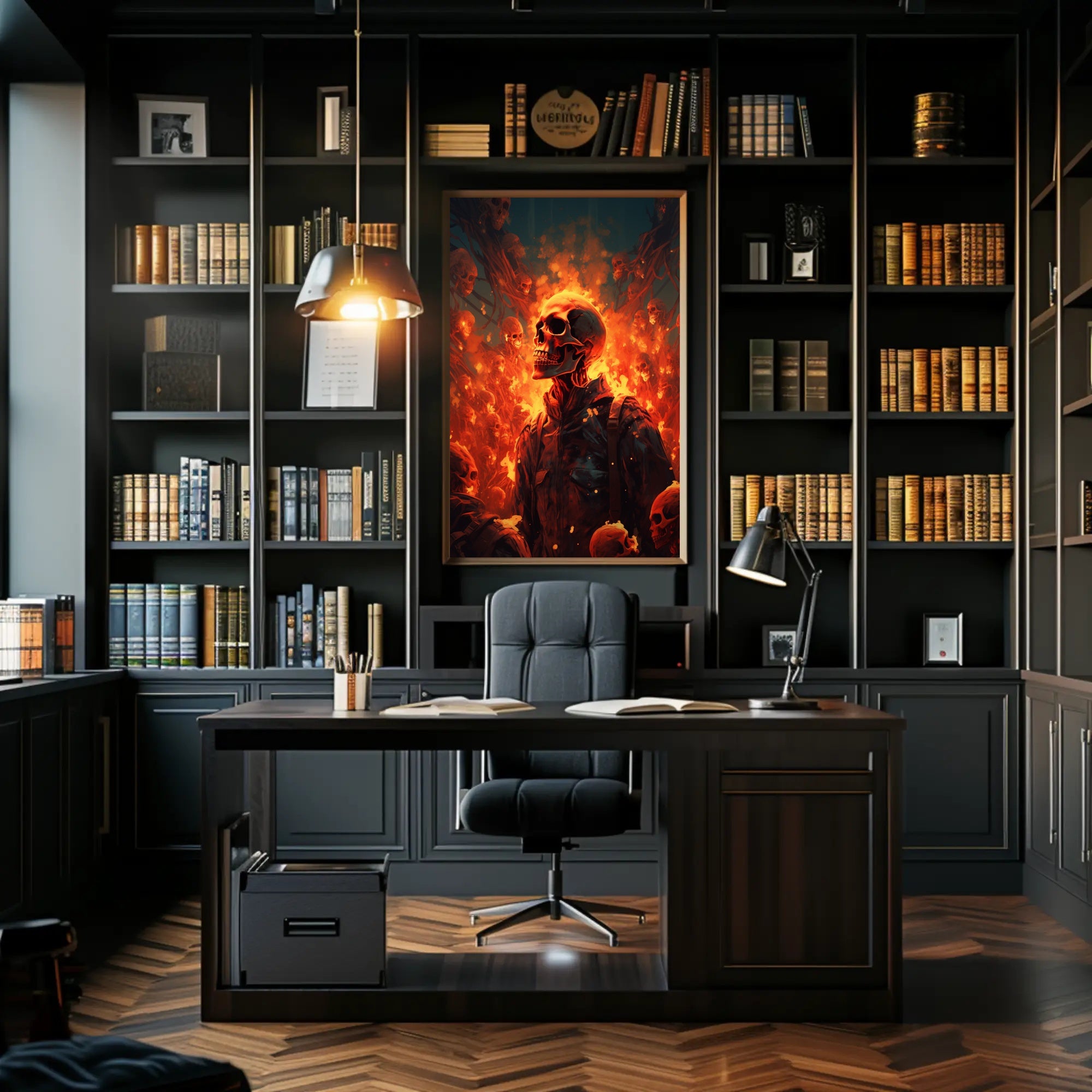 Inferno Of Skulls Poster