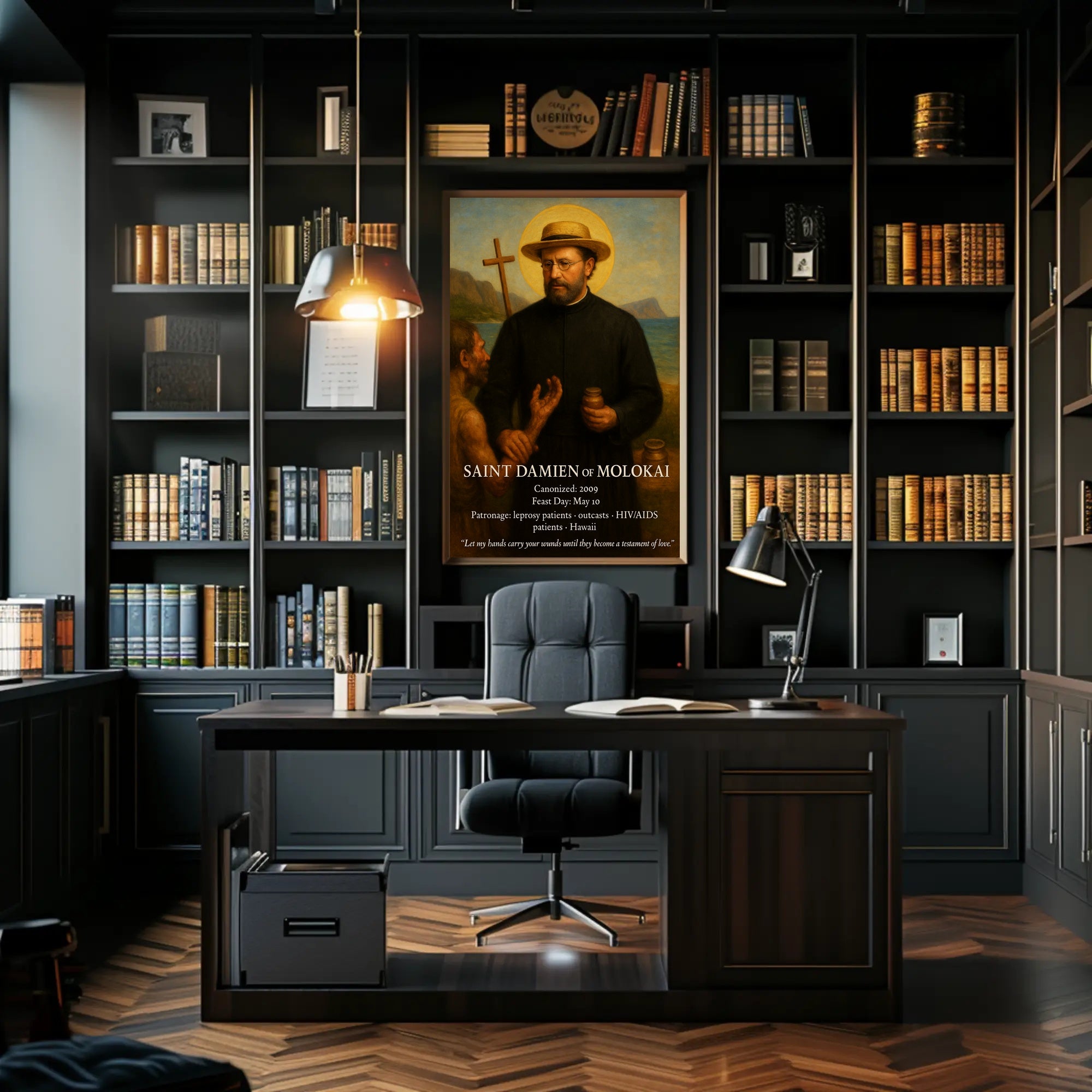 Saint Damien of Molokai Poster PosterGoat