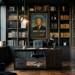 Jimmy Carter 39th President Wall Art Vintage Portrait Print PosterGoat