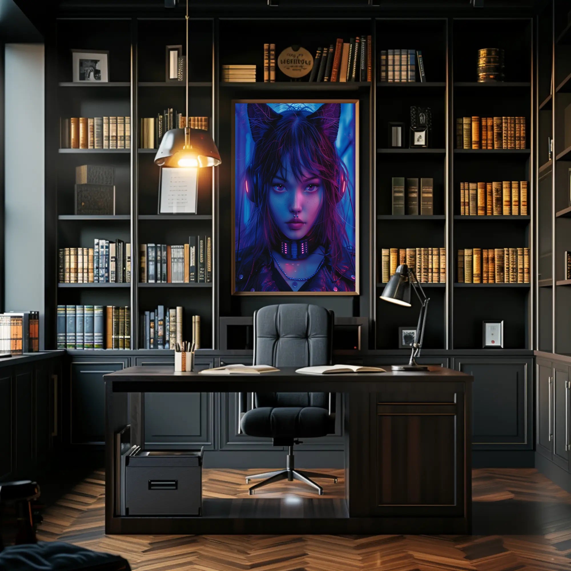 Neon Cyber Aesthetic Art Print Poster for Room Decor PosterGoat