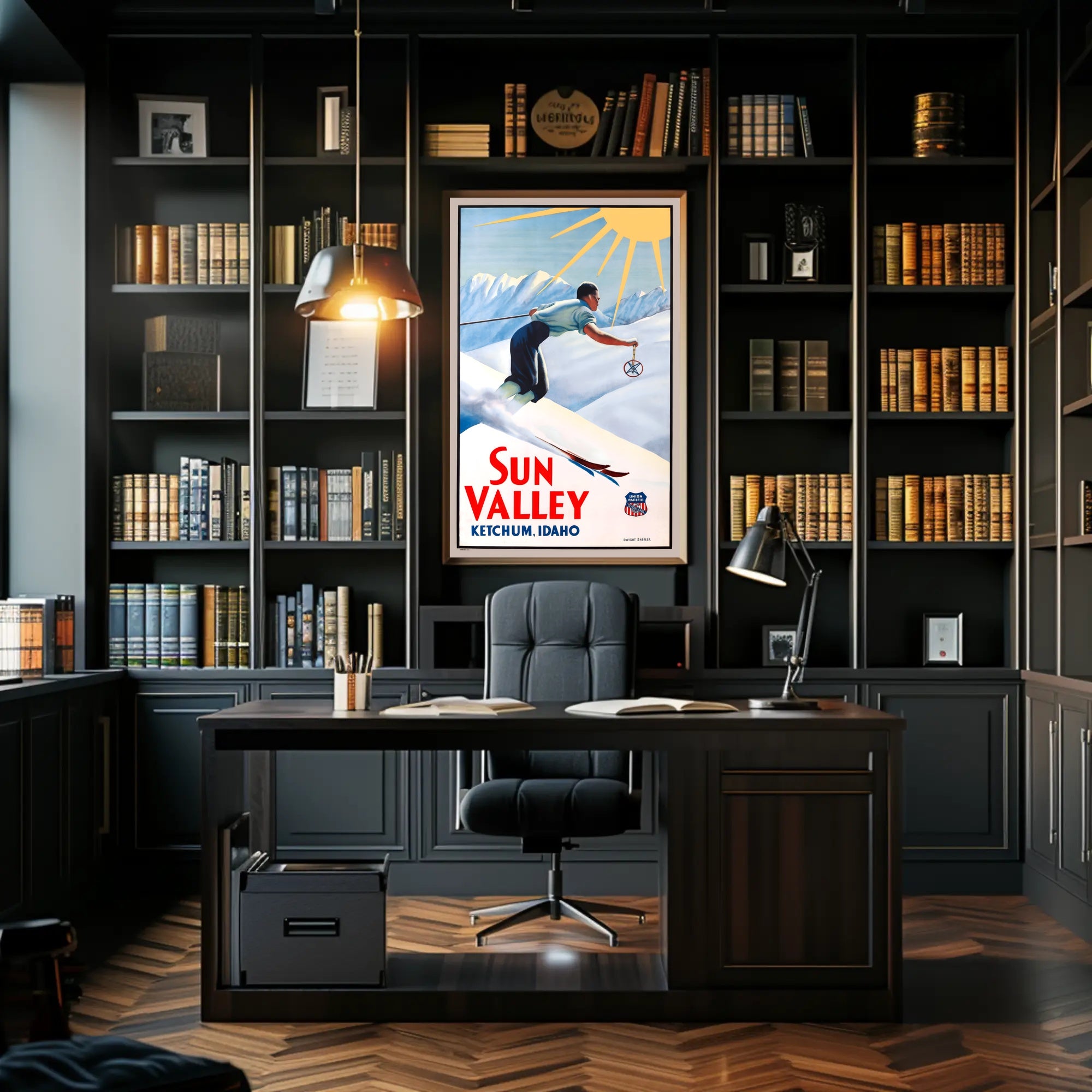 Sun Valley Skiing Adventure Poster PosterGoat