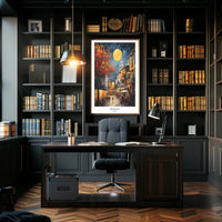 Vibrant Hanoi Evening Urban Cityscape Poster PosterGoat