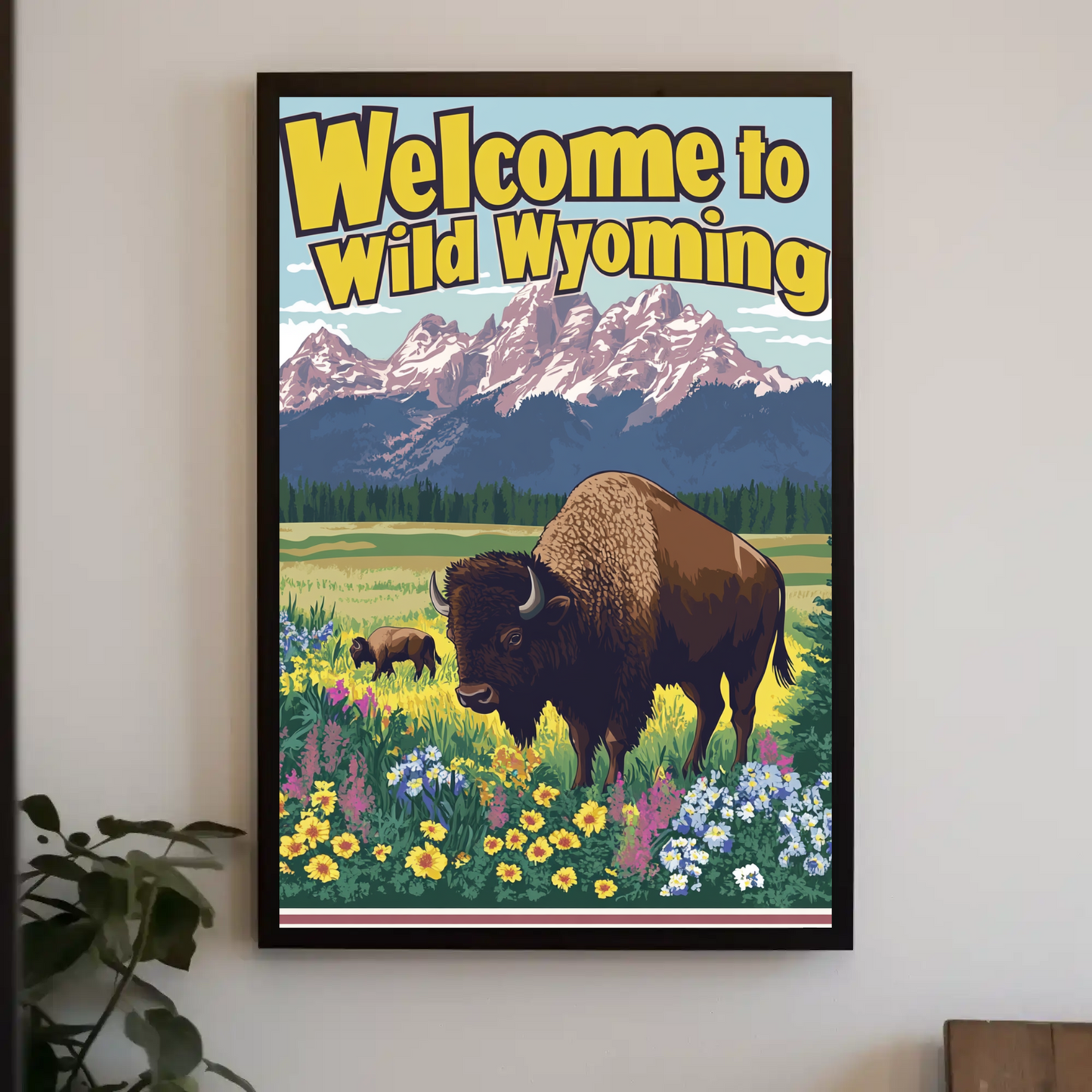 Welcome to Wild Wyoming Vintage Poster