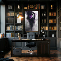 Ancient Egyptian Cosmic Crow Surrealism Art Poster PosterGoat