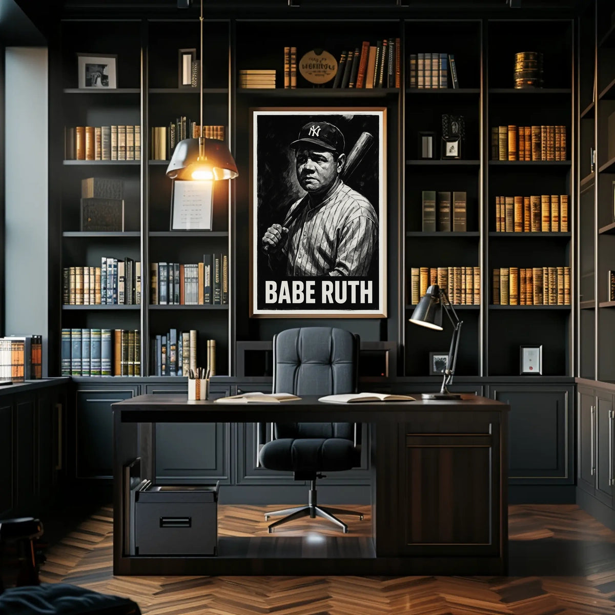 Babe Ruth Iconic Baseball Legend Poster