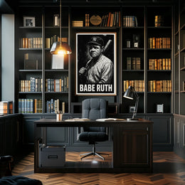 Babe Ruth Iconic Baseball Legend Poster