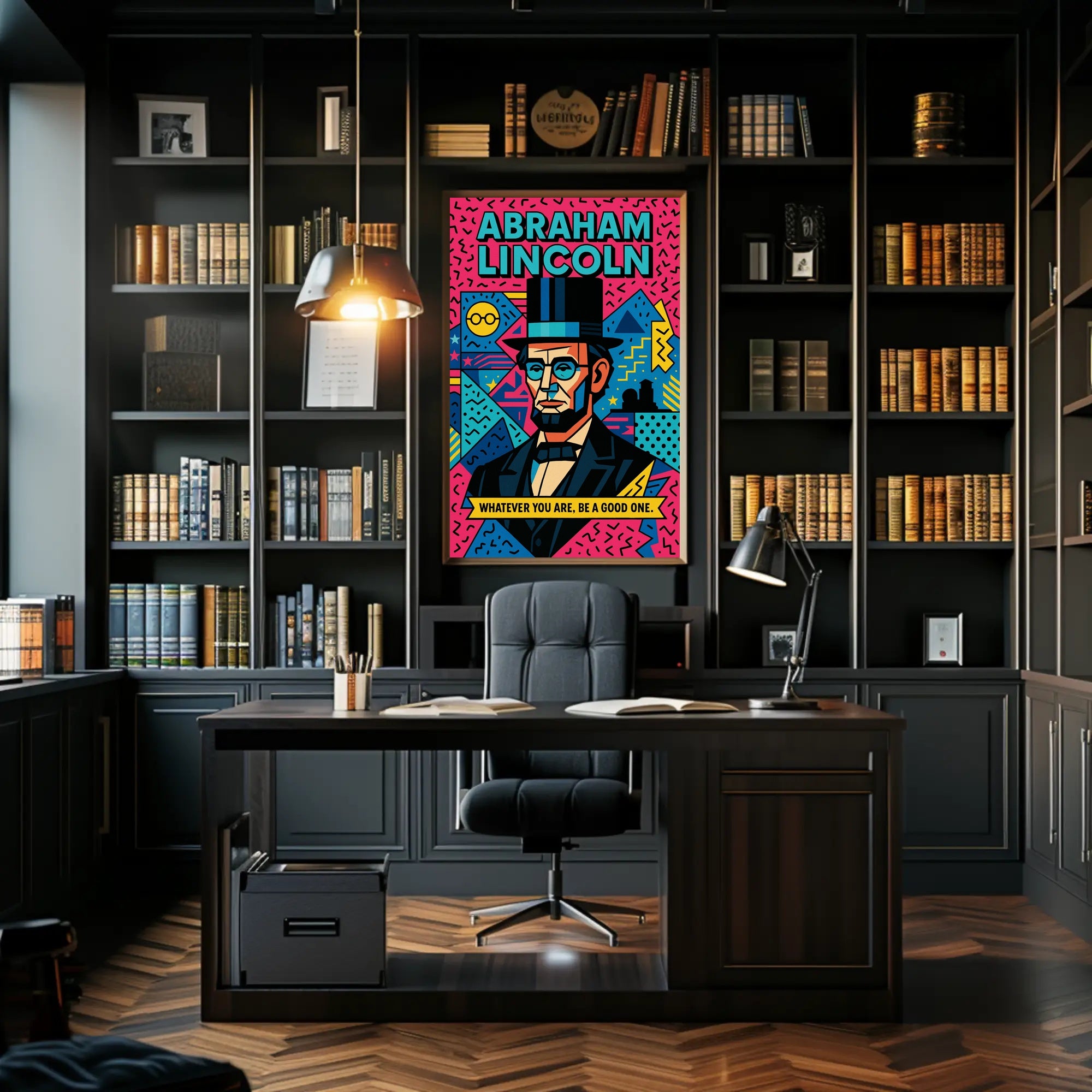 Bold Lincoln Pop Art, Motivational or Quote Poster PosterGoat