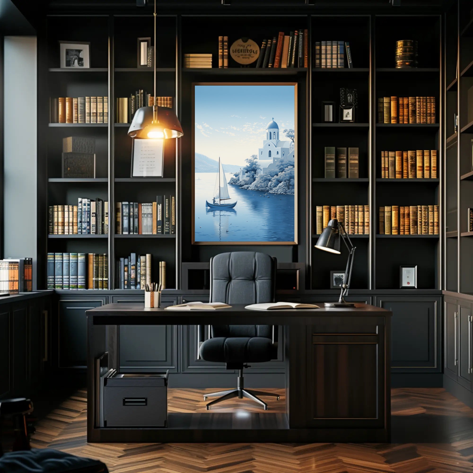 Tranquil Mediterranean Scene Poster PosterGoat