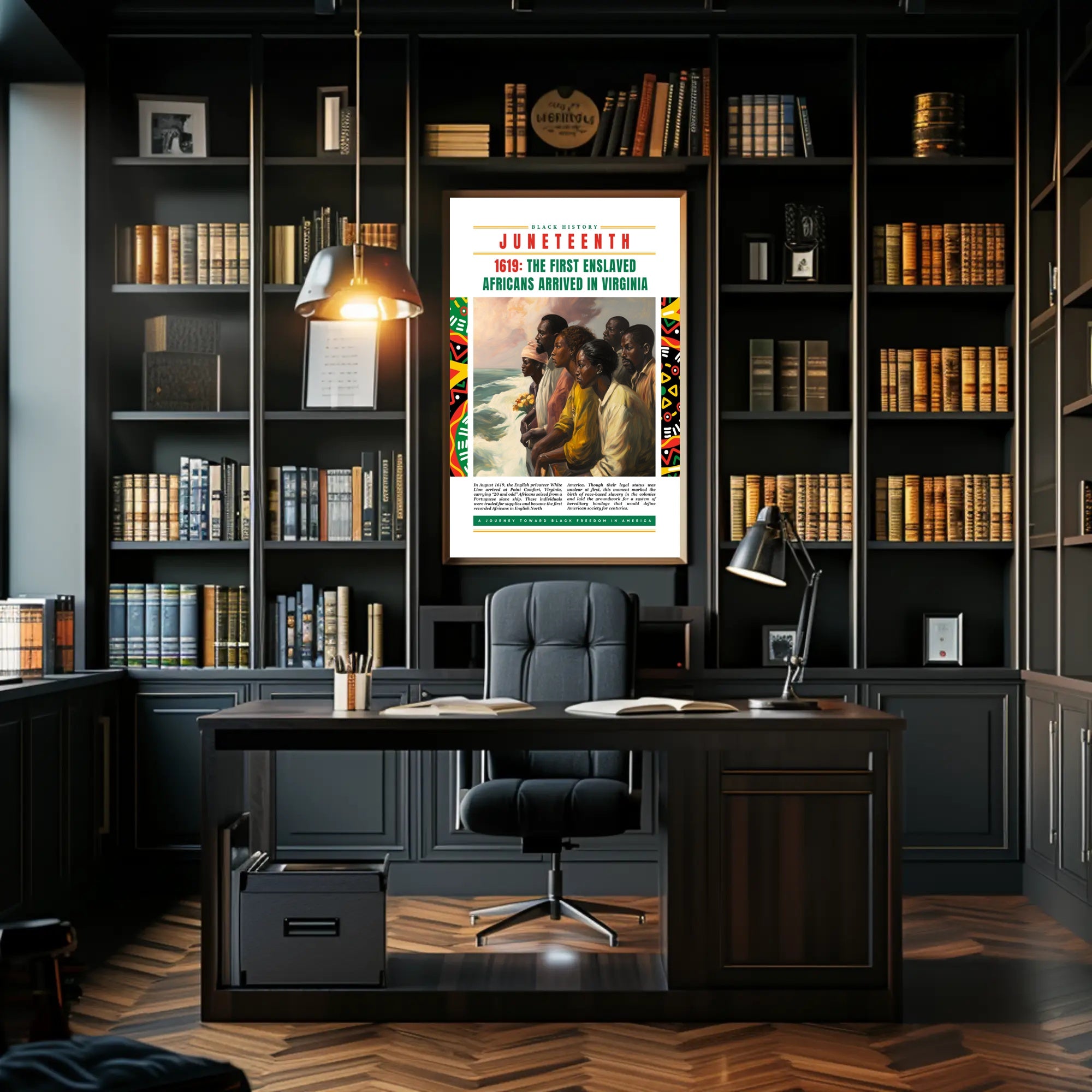 Black History Arrival Commemorative Art Print - Heritage Poster