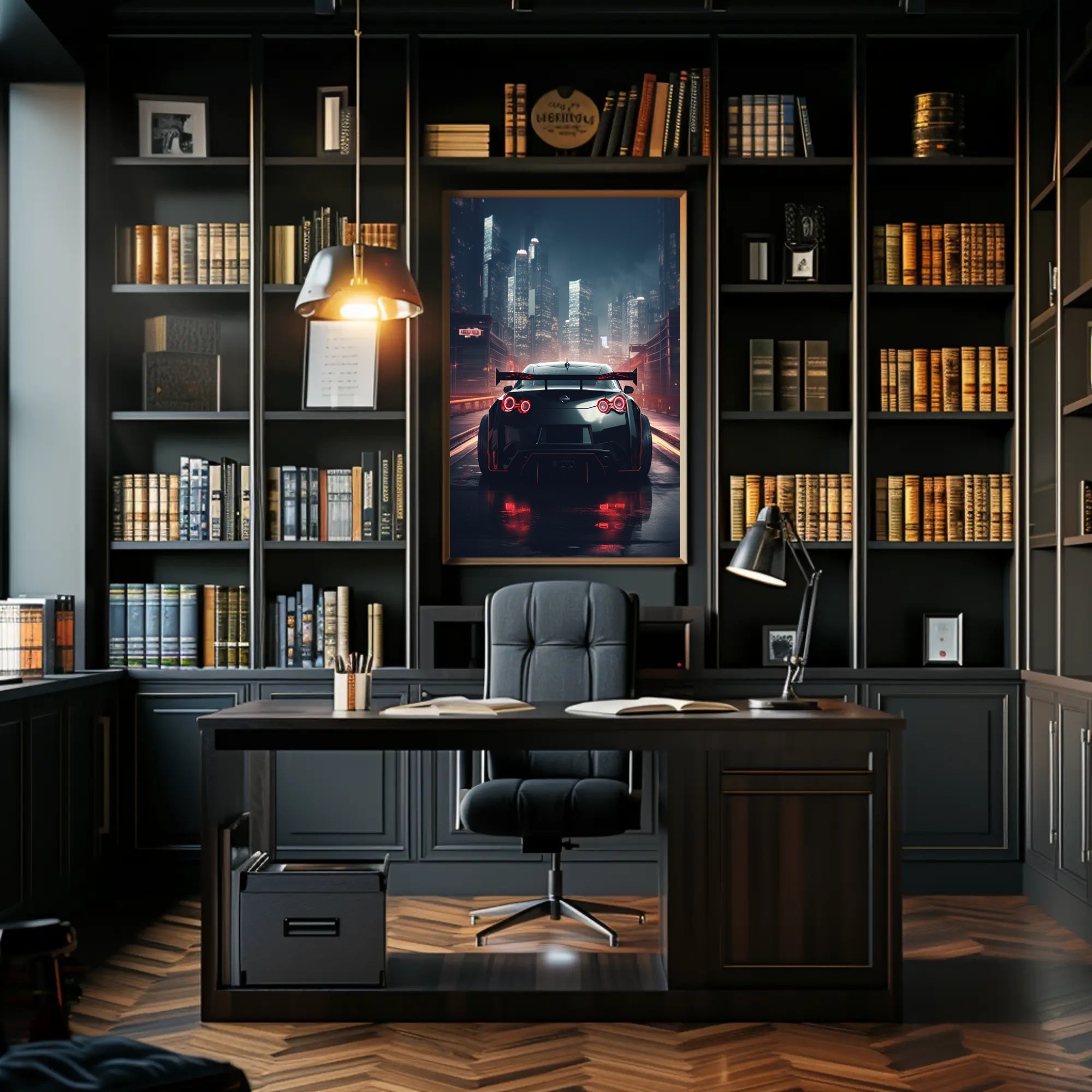 Night Drive In The City Poster