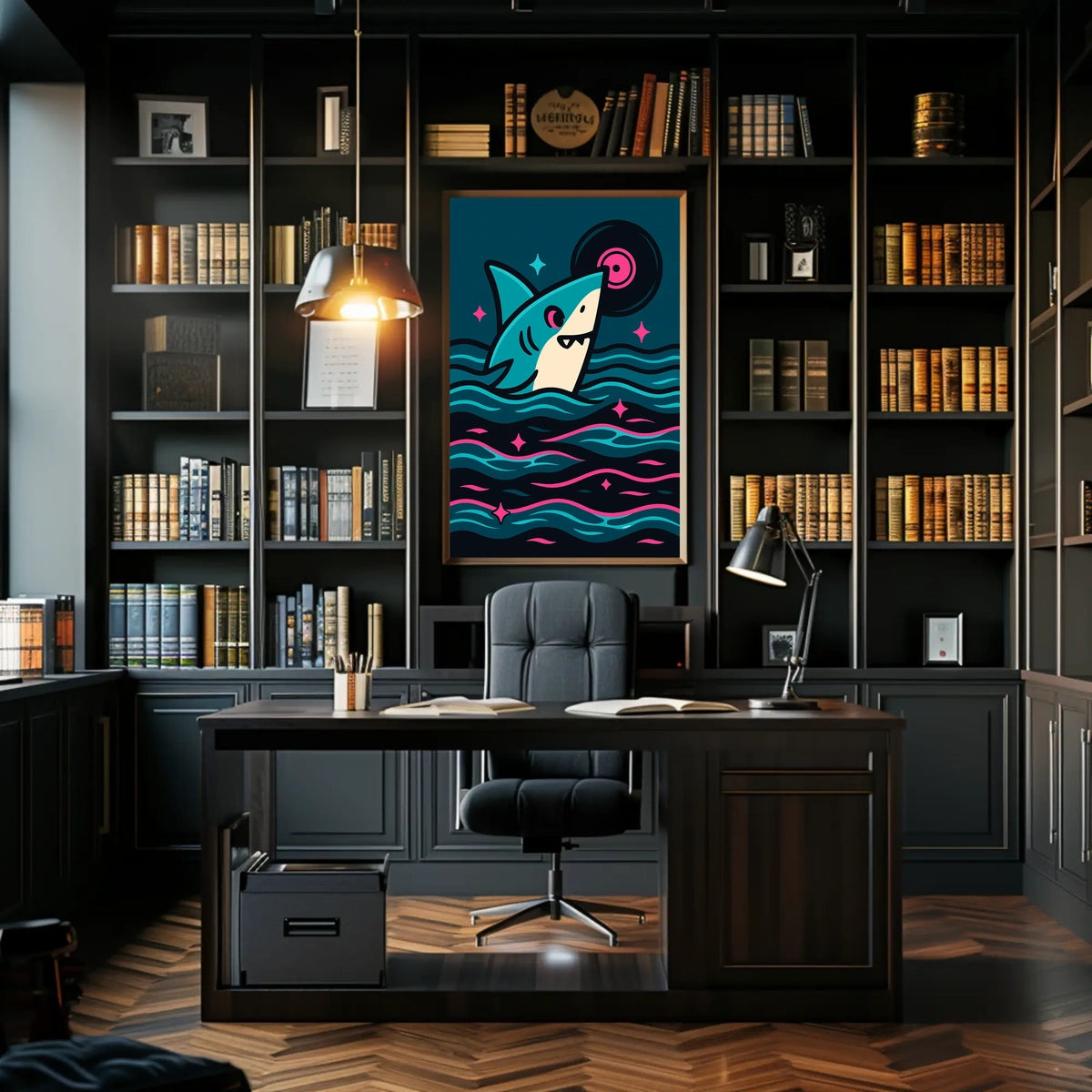 Vinyl Shark Adventure Poster