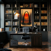 Gateway Arch Sunset Wall Art Print