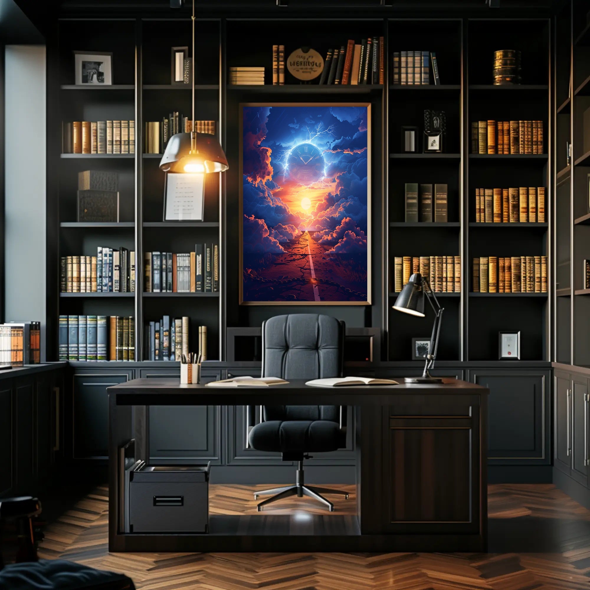 Surreal Time Travel Adventure in Futuristic Sci-Fi Poster PosterGoat