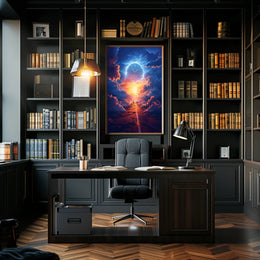 Surreal Time Travel Adventure in Futuristic Sci-Fi Poster PosterGoat