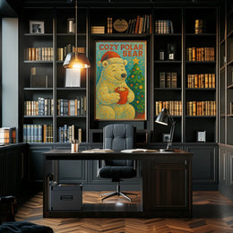 Cozy Polar Bear Poster