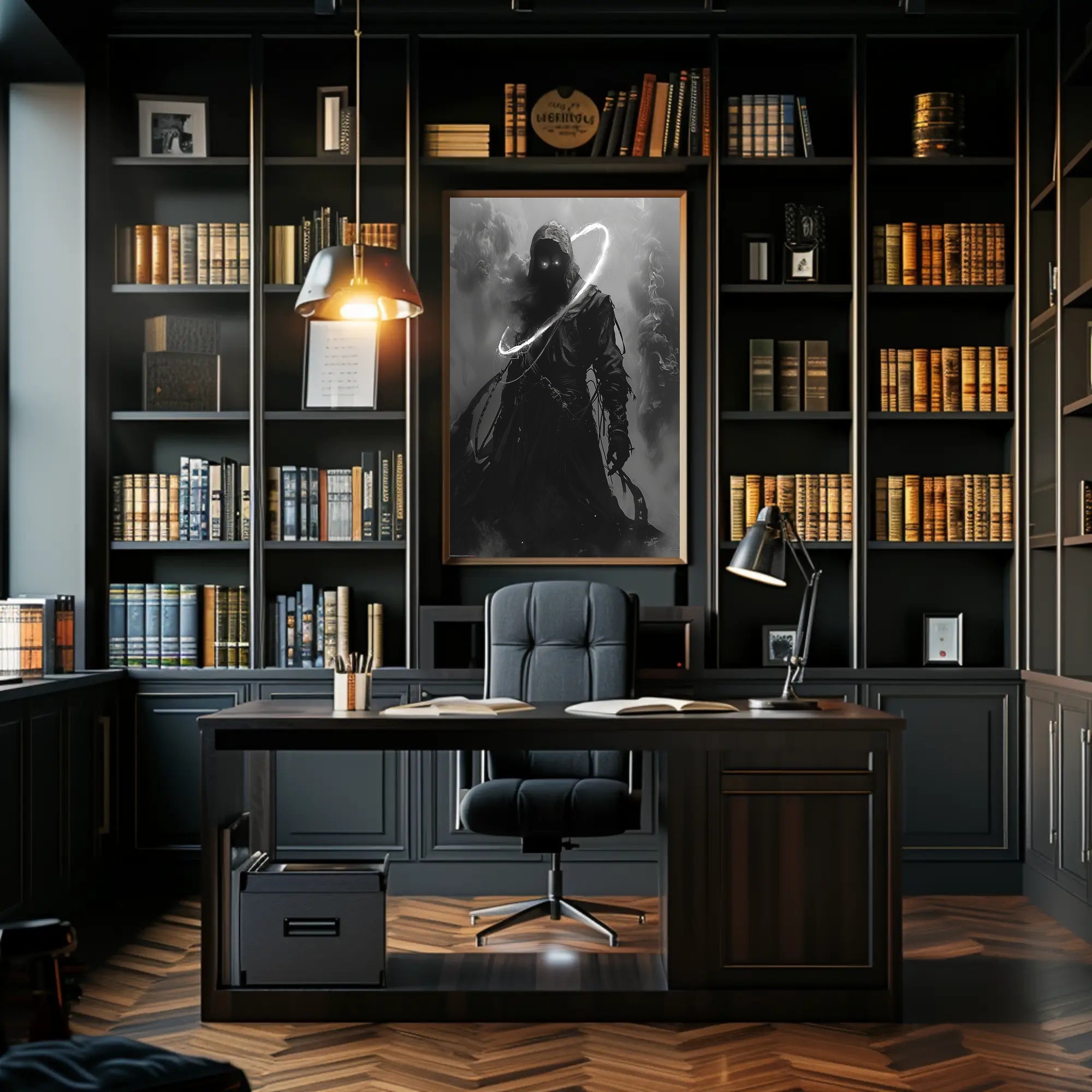The Enigmatic Shadow Art Print Poster for Home Decor and Wanderlust Enthusiasts PosterGoat