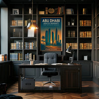 Abu Dhabi Cityscape Tradition Meets Innovation Travel Poster