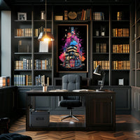 Neon Cityscape Poster
