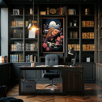 Mystical Fish Under Moonlit Night Poster