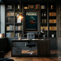 Feel the Bite of the Piranha Poster
