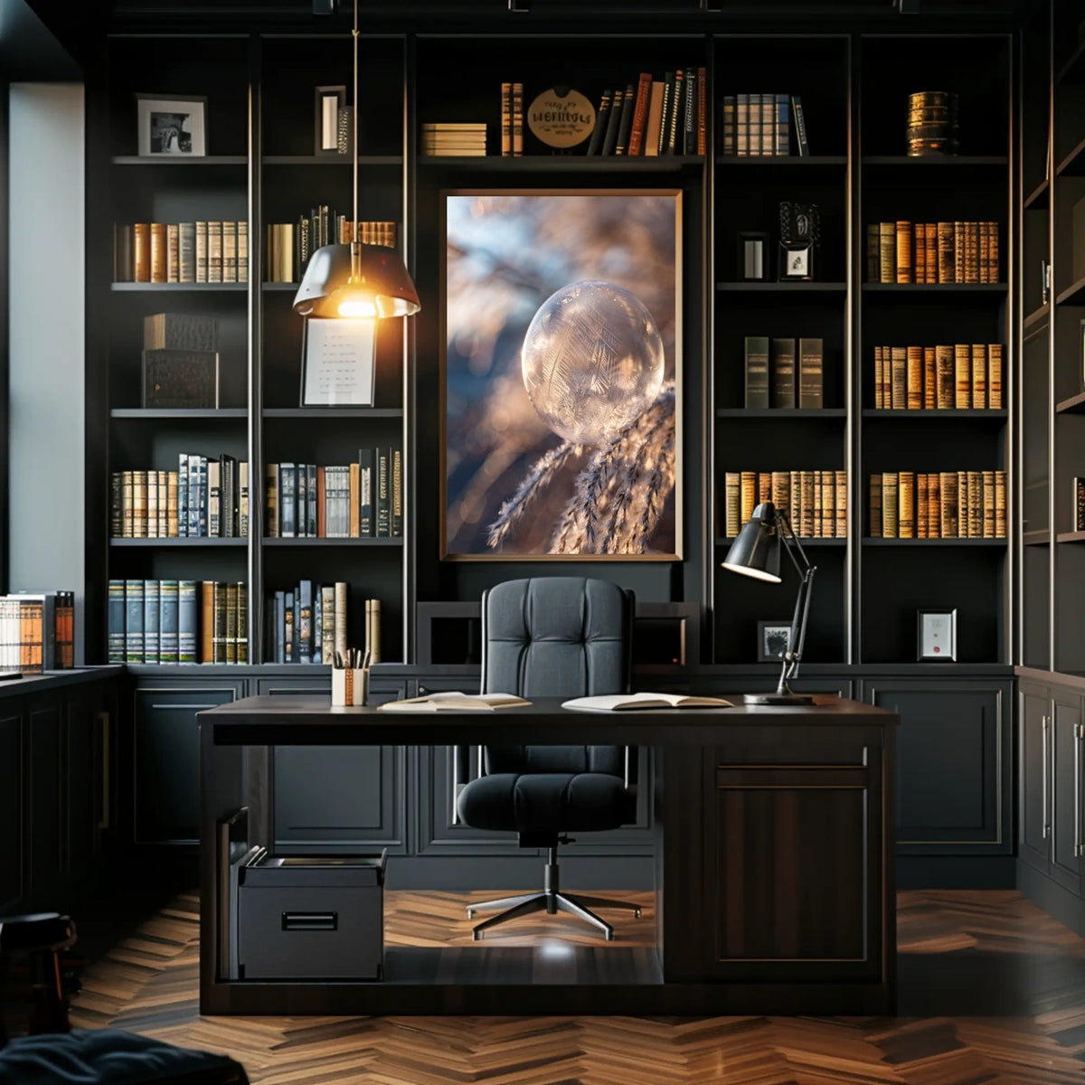 Frozen Bubble Sunrise: Abstract or Artistic Poster