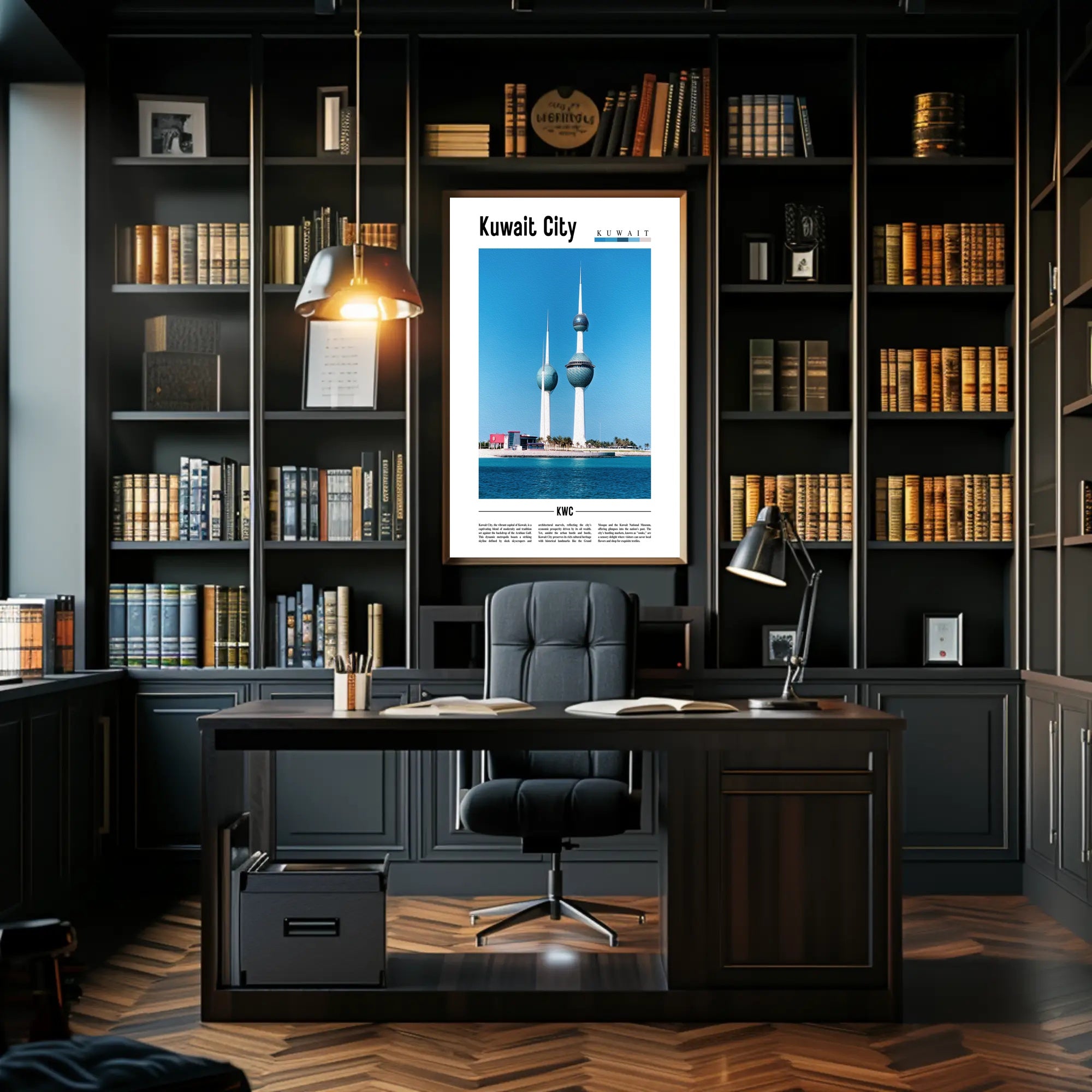 Kuwait City's Vibrant Urban Oasis Art Poster PosterGoat